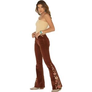 Driftwood Farah Floral Embroidered Corduroy Pants